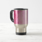 Mug De Voyage Typographie rose violet simple Nom moderne Monogra (Devant gauche)