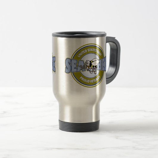 Mug De Voyage U.S. Bataillon de construction de marine (Devant droit)