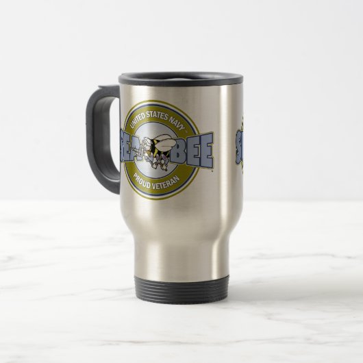 Mug De Voyage U.S. Bataillon de construction de marine (Devant gauche)