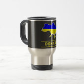 Mug De Voyage Ukraine Drapeau avec votre nom (Devant gauche)