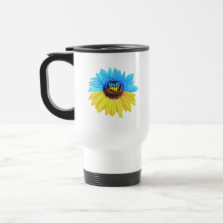 Mug De Voyage Ukraine watercolor sunflower blue yellow flag