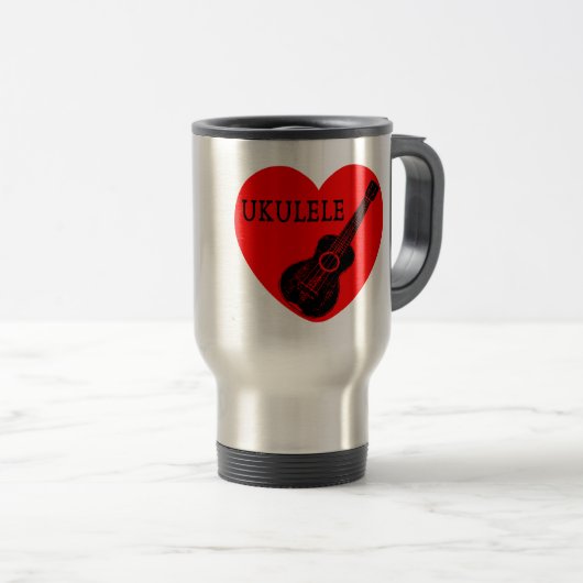 Mug De Voyage Ukulele Love (Devant droit)