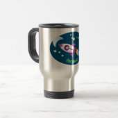 Mug De Voyage Un adorable vaisseau-fusée dans l'espace dessin an (Devant gauche)