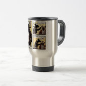 Mug De Voyage Un Badger de miel sans peur combat une Hyena (Devant droit)