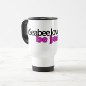 Mug De Voyage Un bataillon de construction m'aime, soit jaloux ! (Devant gauche)