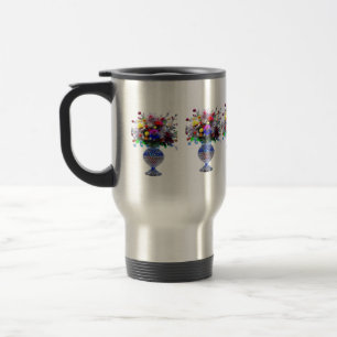 Mug De Voyage Un design floral présente typiquement un voyage Va