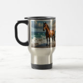 Mug De Voyage Un Étonnant Cheval Brown Sur La Plage, (Gauche)