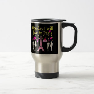 MUG DE VOYAGE UN JOUR JE VIVRAI À PARIS