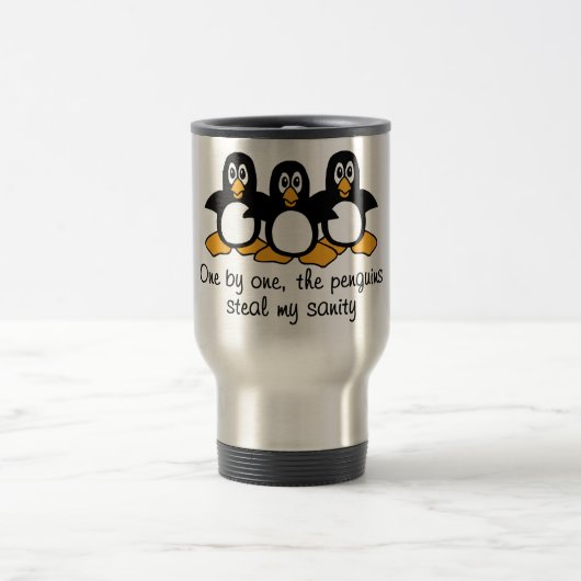 Mug De Voyage Un la conception drôle d'énonciation de pingouins (Centre)