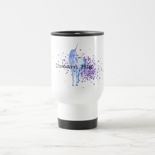 Mug De Voyage Unicorne de la petite fille pourpre (Centre)