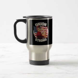 Mug De Voyage Union Forte La Fête Du Travail De Riveter