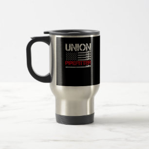 Mug De Voyage Union Pipefitter Union Fort États-Unis Drapeau amé