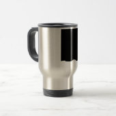 Mug De Voyage Unique Noir & Blanc Pop Art Wolf Silhouette (Devant gauche)