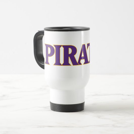 Mug De Voyage Université de Caroline de l'Est | Pirates (Devant gauche)