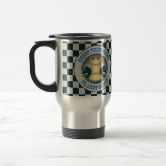 Mug De Voyage Université d'échecs sur l'emblème de la terre de