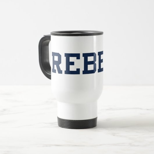 Mug De Voyage Université du Mississippi | Wordmark Rebels (Devant gauche)