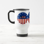 Mug De Voyage USA - Drapeau américain et étoiles en cercle (Gauche)
