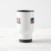 Mug De Voyage USA Drapeau Texte 15 Oz Acier Inoxydable Boug de v (Centre)