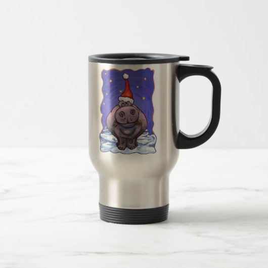Mug De Voyage Vacances de fête d'hippopotame (Droit)
