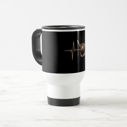 Mug De Voyage Vache écossaise des Highlands (Devant gauche)