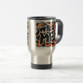 Mug De Voyage Vache Noir et Orange Wild Me (Devant droit)