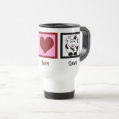 Mug De Voyage Vaches d'amour pour la paix (Devant droit)