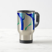 Mug De Voyage Vagues Abstraites (Devant droit)