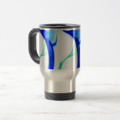 Mug De Voyage Vagues Abstraites (Devant gauche)