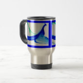 Mug De Voyage Vagues Abstraites (Devant gauche)