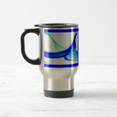 Mug De Voyage Vagues Abstraites (Gauche)