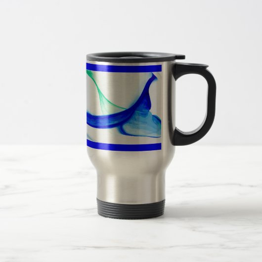 Mug De Voyage Vagues Abstraites (Droit)