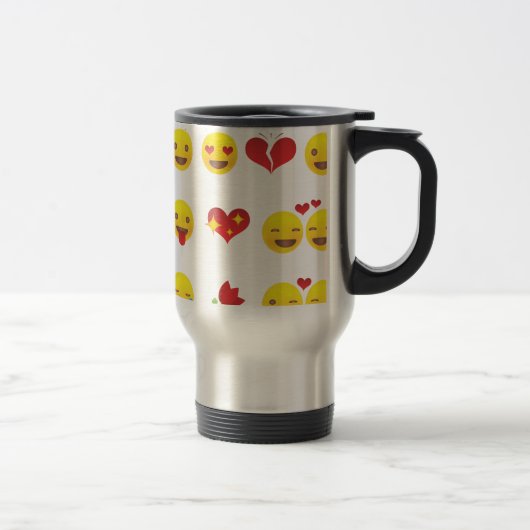 Mug De Voyage Valentine Emojis (Droit)