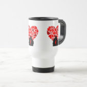 Mug De Voyage Valentine Red Hearts (Devant droit)