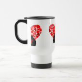 Mug De Voyage Valentine Red Hearts (Gauche)