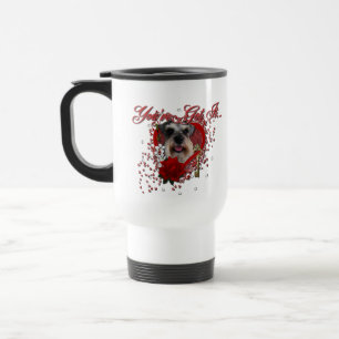 Mug De Voyage Valentines - clé à mon coeur - Schnauzer