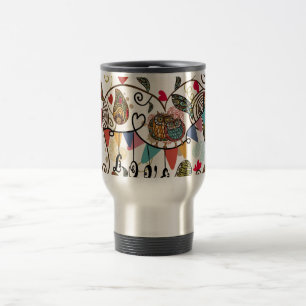 Mug De Voyage Valentines de hiboux d'amour