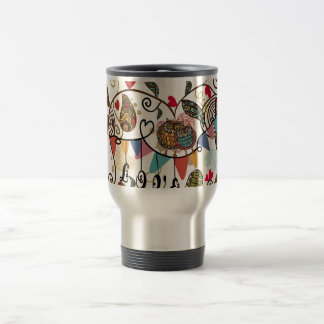 Mug De Voyage Valentines de hiboux d'amour