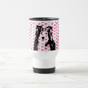 Mug De Voyage Valentines - silhouette de Sheltie