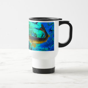 Mug De Voyage Vallée de natation, Poisson de Pickerel Art