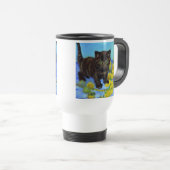 Mug De Voyage Van Gogh Style Chat avec tournesol (Devant droit)
