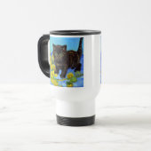 Mug De Voyage Van Gogh Style Chat avec tournesol (Devant gauche)