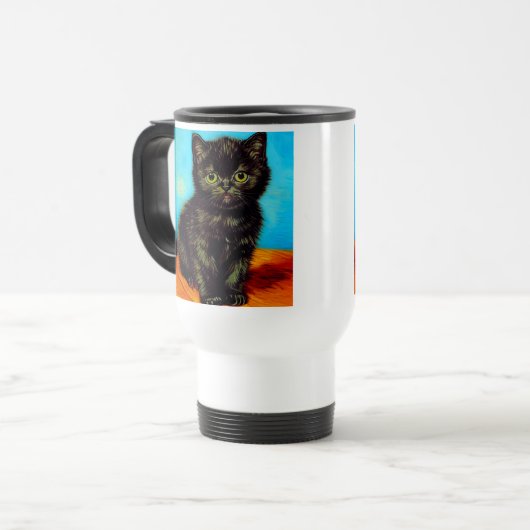 Mug De Voyage Van Gogh Style Pouting Kitten (Devant gauche)