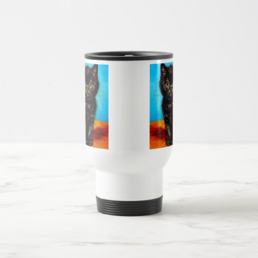 Mug De Voyage Van Gogh Style Pouting Kitten (Centre)