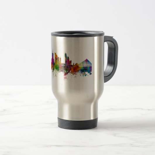 Mug De Voyage Varsovie Pologne Skyline (Devant droit)
