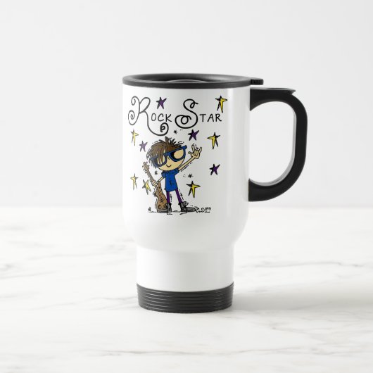Mug De Voyage Vedette du rock de brune (Droite)