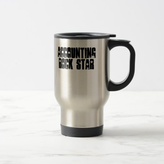 Mug De Voyage Vedette du rock de comptabilité (Droit)