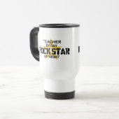 Mug De Voyage Vedette du rock de professeur par nuit (Devant gauche)