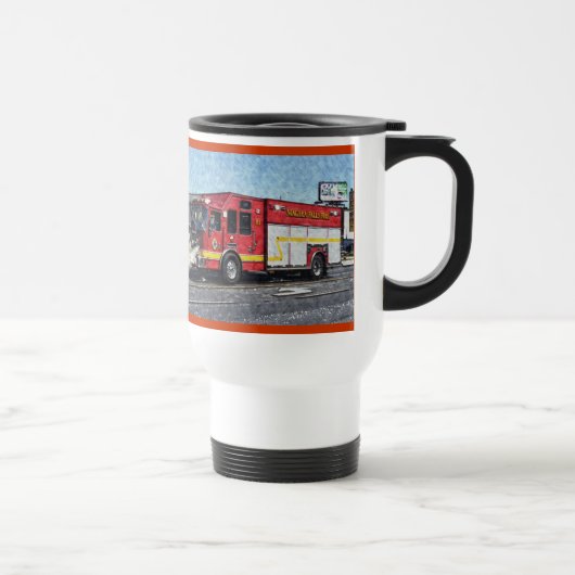 Mug De Voyage Véhicule d'urgence de la Secourt d'incendie (Droite)