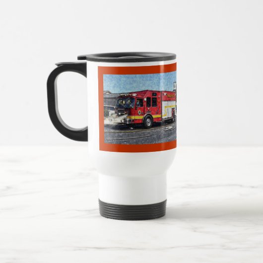 Mug De Voyage Véhicule d'urgence de la Secourt d'incendie (Gauche)