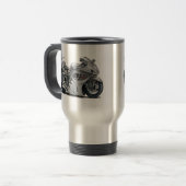 Mug De Voyage Vélo de gris de Hayabusa (Devant gauche)